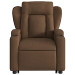 vidaXL Fauteuil inclinable Marron Tissu