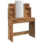vidaXL Coiffeuse avec miroir vieux bois 96x39x142 cm