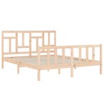 vidaXL Cadre de lit avec tête de lit 160x200 cm bois massif