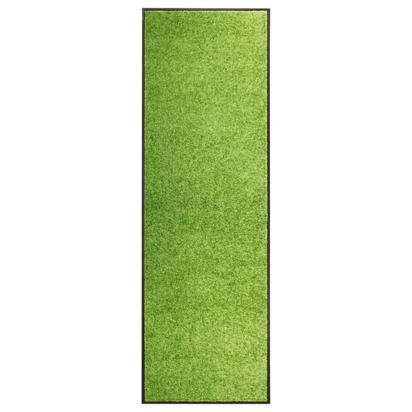 vidaXL Paillasson lavable Vert 60x180 cm