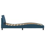 vidaXL Cadre de lit avec tête de lit Dover bleu 80x200 cm velours