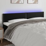 vidaXL Tête de lit à LED Noir 180x5x78/88 cm Similicuir