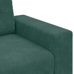 Canapé Loveseat vidaXL Vert Foncé 120 cm en Velours