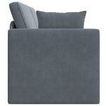 vidaXL Canapé Lit 2-en-1 Gris Sombre 213x144x60 cm Velours