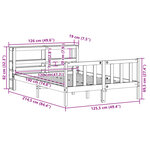 vidaXL Cadre de lit sans matelas 120x190 cm bois de pin massif