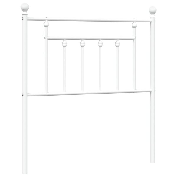 vidaXL Tête de lit de remplacement métal blanc 80 cm