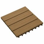 vidaXL Carreau de terrasse Design 3D 11 Pièces Teck 30 x 30 cm WPC