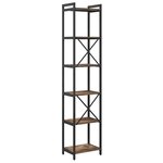 vidaXL Bibliothèque Chêne fumé 40 x 30 x 188 cm Bois d'ingénierie