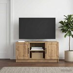 vidaXL Meuble TV 102 x 34 5 x 47 cm Chêne artisanal Bois d'ingénierie