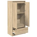 vidaXL Armoire tiroir chêne sonoma 55 5x34x119 5 cm bois d'ingénierie