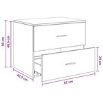 vidaXL Meuble de Salle de Bain Suspendu Blanc 62 5 x 44 5 x 50 cm