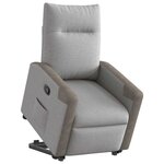 vidaXL Fauteuil inclinable gris nuage tissu