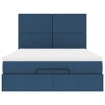VidaXL Cadre de lit ottoman avec matelas bleu 140x200 cm tissu
