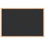 vidaXL Tableau noir avec cadre en bois de pin massif noir 60x40 cm