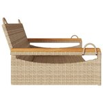 vidaXL Balancelle beige 109x62x40 cm résine tressée