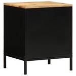 vidaXL Cabinet de chevet 40x35x50 cm Bois massif Mangue brut