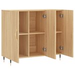vidaXL Buffet chêne sonoma 90x34x80 cm bois d'ingénierie
