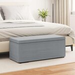 vidaXL Tabouret Gris clair 101 x 41 x 40 cm Tissu et bois stratifié