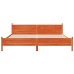 vidaXL Cadre de lit sans matelas cire marron 200x200cm bois pin massif