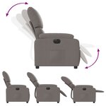 vidaXL Fauteuil inclinable électrique Taupe Tissu