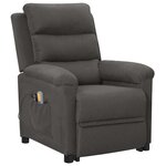 vidaXL Fauteuil de massage inclinable Gris foncé Tissu
