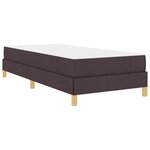 vidaXL Lit à ressorts avec matelas Marron foncé 90 x 190 cm tissu