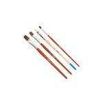 Blister 3 pinceaux plats série 121 nº 4  10 et 16 + 1 pinceaux serie 524 nº 8