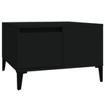 vidaXL Table basse noir 55x55x36 5 cm bois d'ingénierie