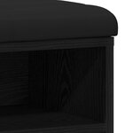 Banc de rangement vidaXL Chêne noir 80x30x48 cm Bois reconstitué