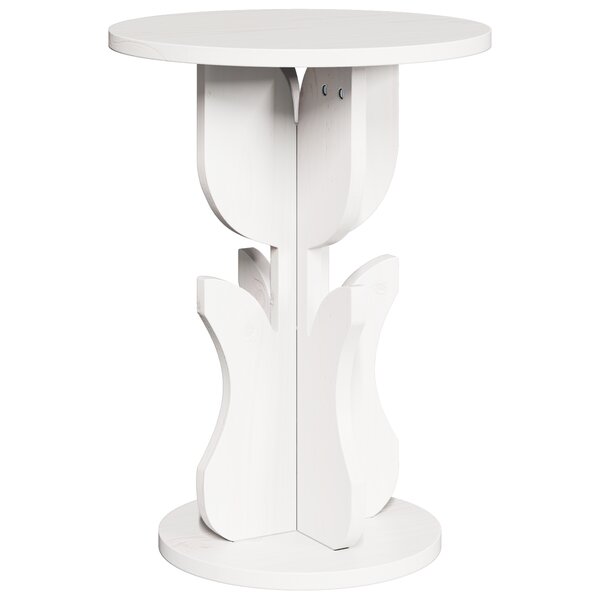 vidaXL Table d'appoint Blanc 39.5 x 39.5 x 53.5 cm Bois massif en pin