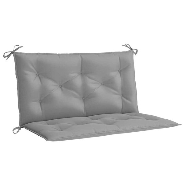 vidaXL Coussin de banc de jardin gris 100x(50+50)x7 cm tissu oxford