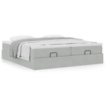 vidaXL Cadre de lit ottoman avec matelas gris clair 200x200 cm velours