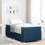 vidaXL Cadre de lit Autre Bleu 90 x 190 cm tissu