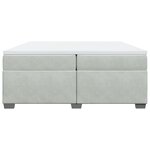 vidaXL Sommier à lattes de lit et matelas Gris clair 200x200cm Velours