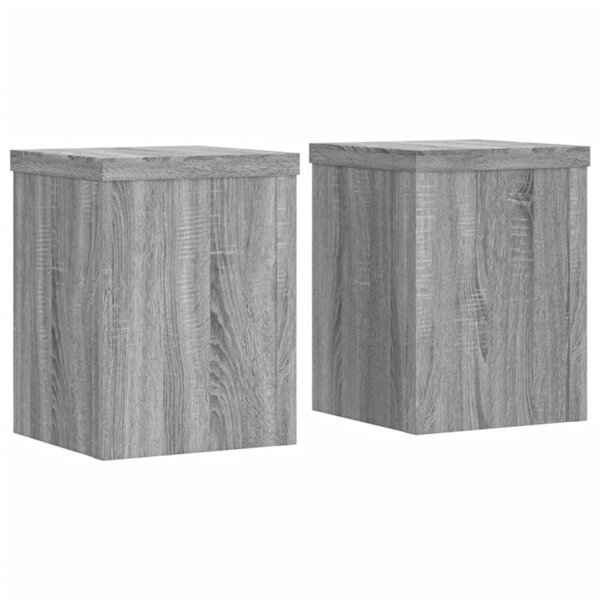 vidaXL Supports pour plantes 2 Pièces sonoma gris bois d'ingénierie