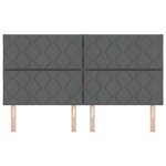 Tête de lit LED vidaXL Design Blocs Diamants Gris Foncé 180 cm Tissu