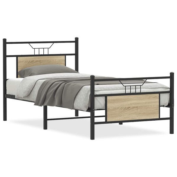 vidaXL Cadre de lit sans matelas chêne sonoma 80x200 cm