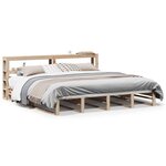 vidaXL Cadre de lit sans matelas 200x200 cm bois massif de pin