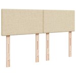 vidaXL Sommier à lattes de lit avec matelas Crème 160x200 cm Tissu