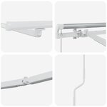 vidaXL Auvent avec Blanc 4 5 × 3 5 m Métal