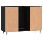 vidaXL Armoire de salle de bain noir 80x33x60 cm bois d'ingénierie