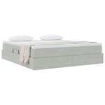 vidaXL Lit avec rangement et matelas Gris clair 180 x 200 cm Velours