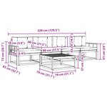 vidaXL Ensemble de canapés d'extérieur 4 pc Blanc et anthracite