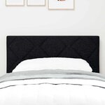 vidaXL Tête de lit avec des lumières à LED Réglable Noir 80 cm tissu