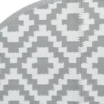 vidaXL Tapis d'extérieur gris Ø160 cm PP