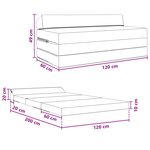 vidaXL Canapé-lit pliable Gris foncé 120 x 60 x 49 cm Tissu