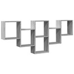 vidaXL Étagère murale sonoma gris 159x18x66 cm bois ingénierie
