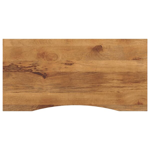 vidaXL Dessus de bureau avec courbe 140x50x2 5 cm manguier massif brut
