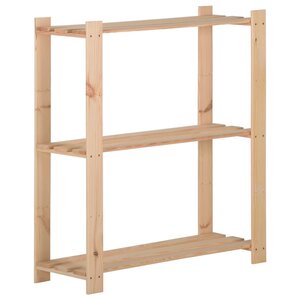 vidaXL Étagère de stockage 3 niveaux 80x28 5x90 cm Bois de pin massif
