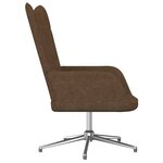 vidaXL Chaise de relaxation avec tabouret Marron Tissu